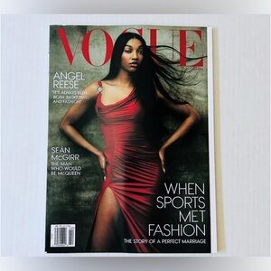 Vogue Red Dress Cover Featuring Angel Reese